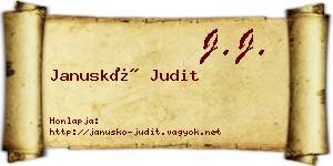 Januskó Judit névjegykártya